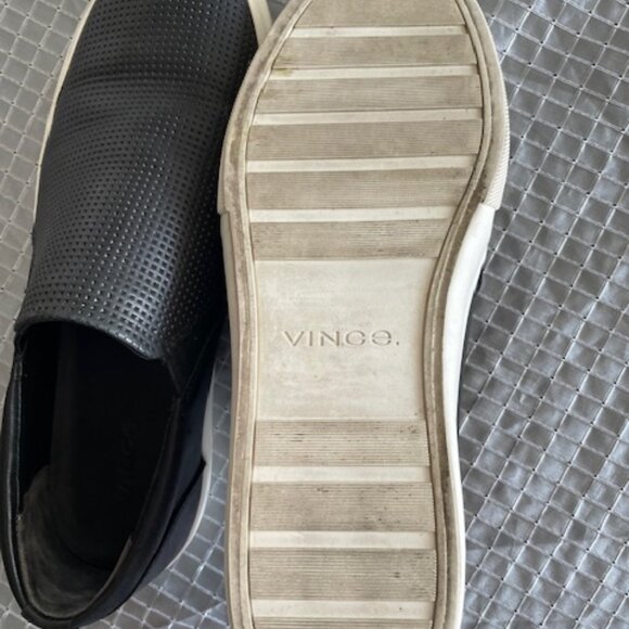 Vince Men\'s Fletcher Leather Slip-On Sneakers - Black - Size 10.5 main image 11